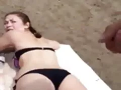 Seqsis porno cum on girl on beach